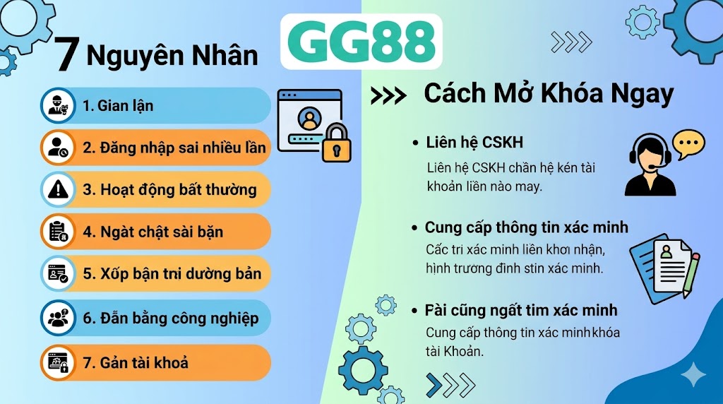 GG88 Bị Khóa Tài Khoản — 7 Nguyên Nhân & Cách Mở Khóa Ngay